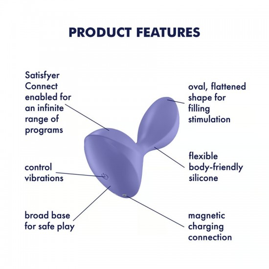 Satisfyer sweet seal purple analplug features