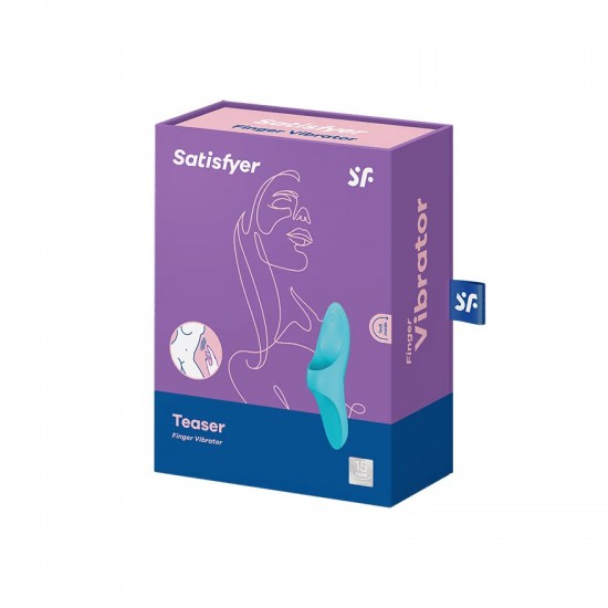 Satisfyer teaser blue finger vibrator package