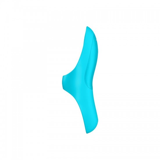 Satisfyer teaser blue finger vibrator side view