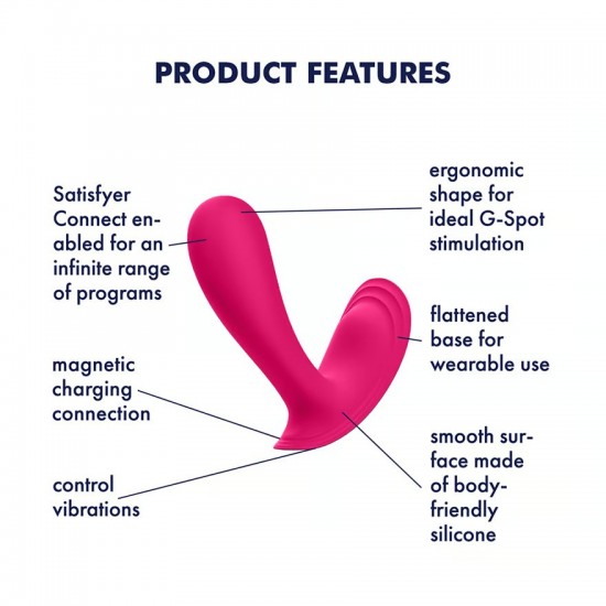 Satisfyer top secret pink wearable vibrator features