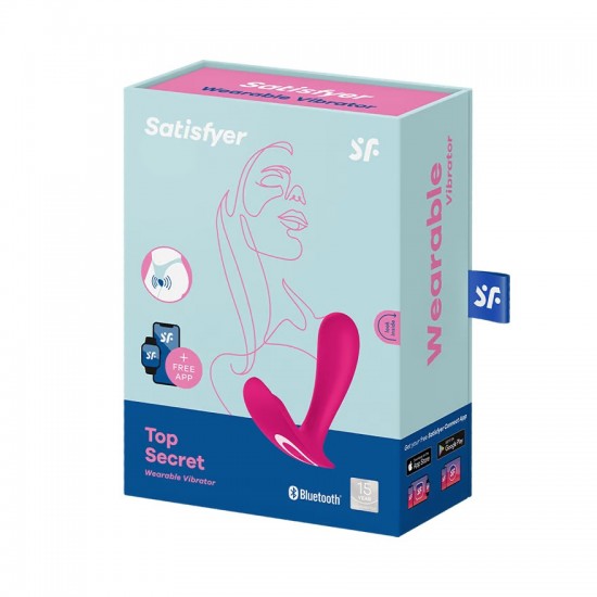 Satisfyer top secret pink wearable vibrator package