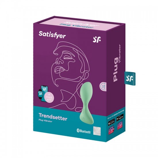 Satisfyer trendsetter light green analplug package