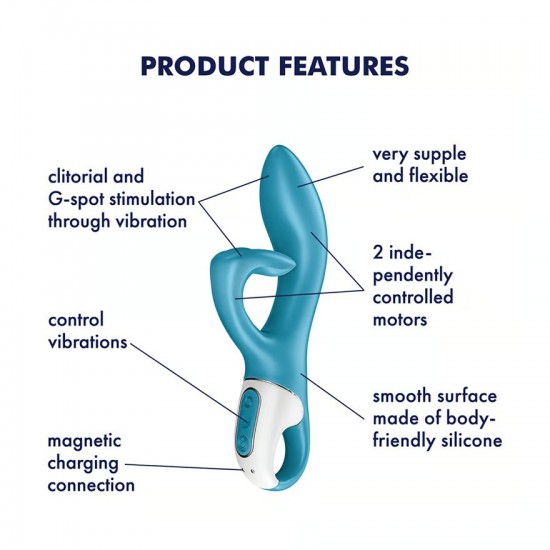 Satisfyer vibrator embrace me turquoise features