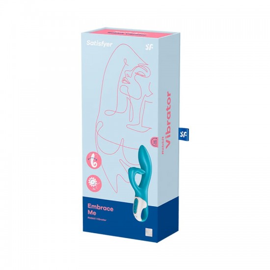 Satisfyer vibrator embrace me turquoise package