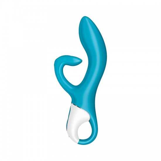 Satisfyer vibrator embrace me turquoise side view