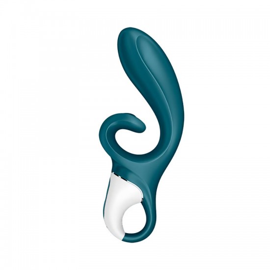 Satisfyer vibrator hug me grayblue side view