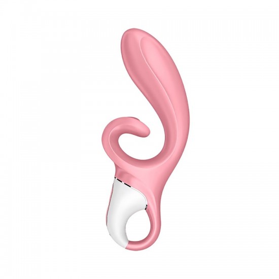 Satisfyer vibrator hug me pink side view