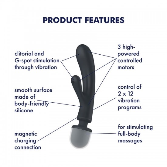 Satisfyer vibrator triple lover black vibrator product features