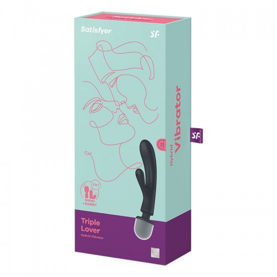 Satisfyer vibrator triple lover grey vibrator package