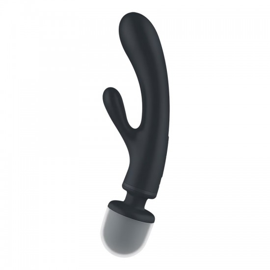 Satisfyer vibrator triple lover grey vibrator side view