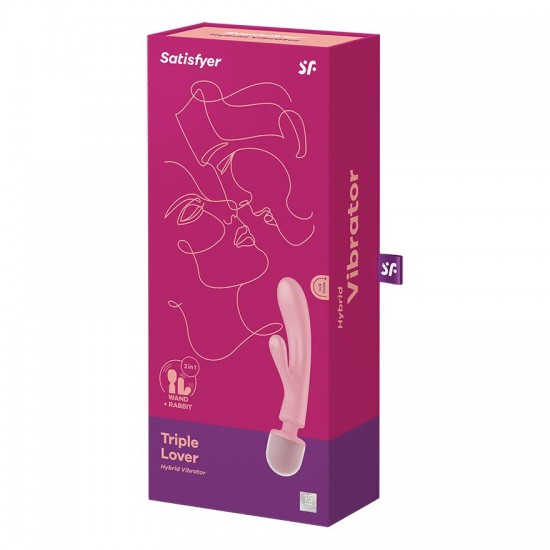 Satisfyer vibrator triple lover pink vibrator package