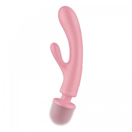 Satisfyer vibrator triple lover pink vibrator side view
