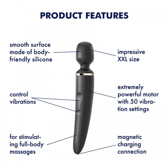 Satisfyer wand er woman black massager featuresyi2gbspy3xn9n